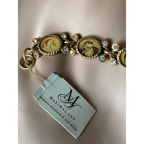 SOLD NWT Maximal Art Santa Claus Christmas Painting Bracelet - Picture 2 of 6